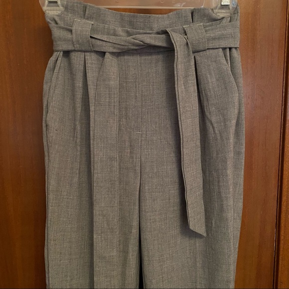 Dynamite Grey High Waist Cuffed Paperbag Pants - Picture 4 of 6